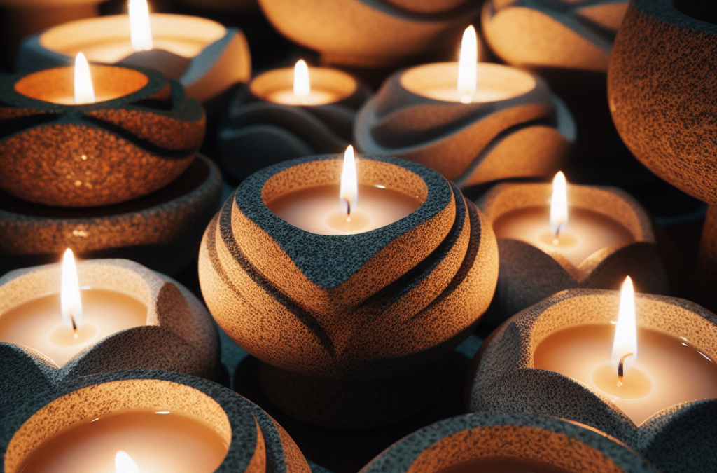 Stone candle scents for healing